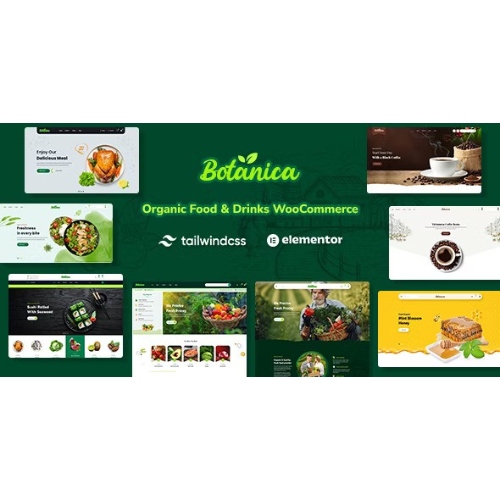 Botanica Food Drinks Tailwind CSS WooCommerce Theme