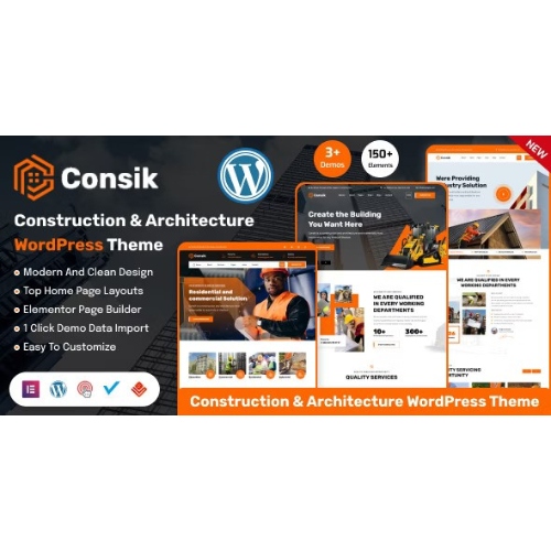 Consik - Construction & Architecture WordPress Theme at $3.49 only - WPSHOP