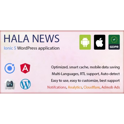 Full Ionic 5 Mobile App for WordPress - Admob, Analytics, Rewards ads ...