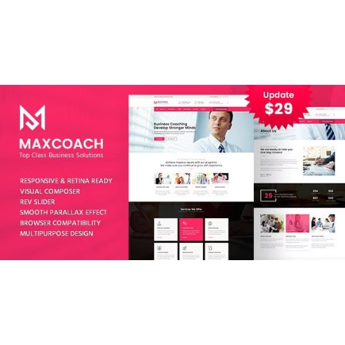 Maxcoach - Business Consulting WordPress Theme at $3.49 only - WPSHOP