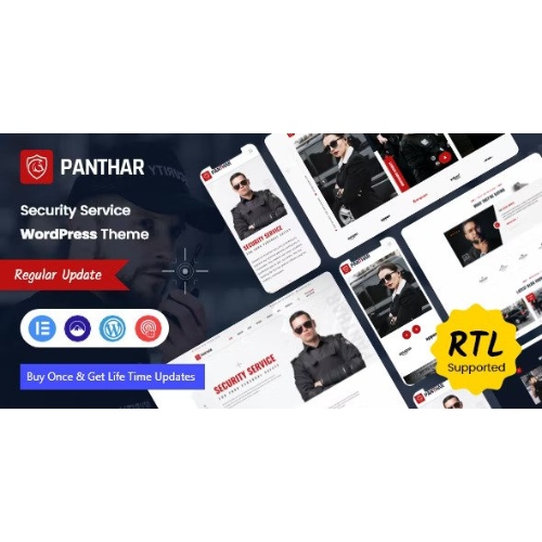 Panthar - Private Security & CCTV Service WordPress Theme + RTL at $3. ...