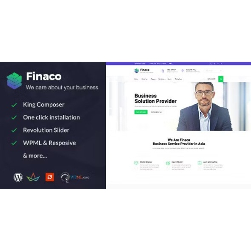 Finaco - Consulting & Business WordPress Theme at $3.49 only - WPSHOP