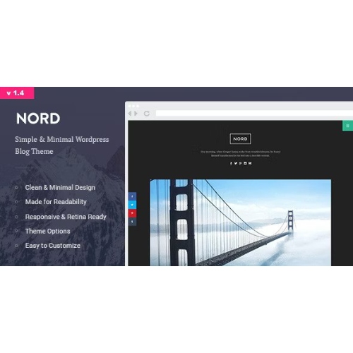 Nord - Minimal and Clean WordPress Personal Blog Theme at $3.49 only ...