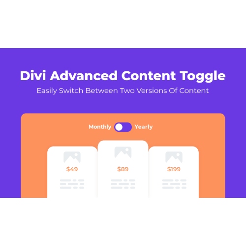 Divi Advanced Content Toggle Module at $3.49 only - WPSHOP