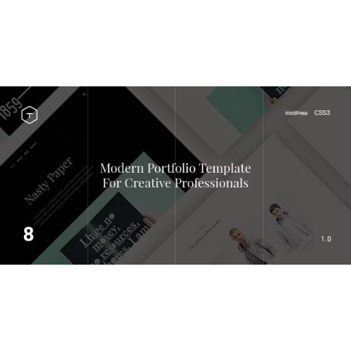 Eight - Responsive Portfolio WordPress Theme at $3.49 only - WPSHOP