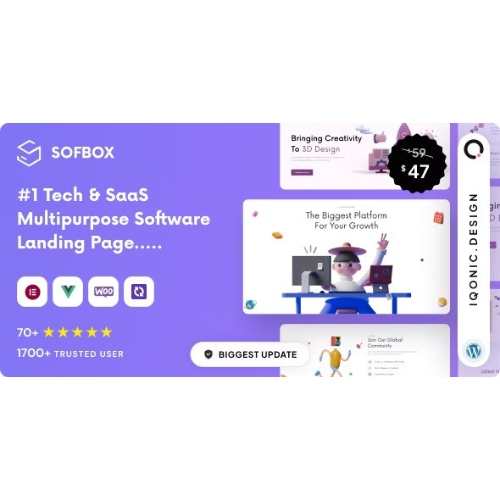 Sofbox - Tech & SaaS Multipurpose Software Landing Page at $3.49 only ...