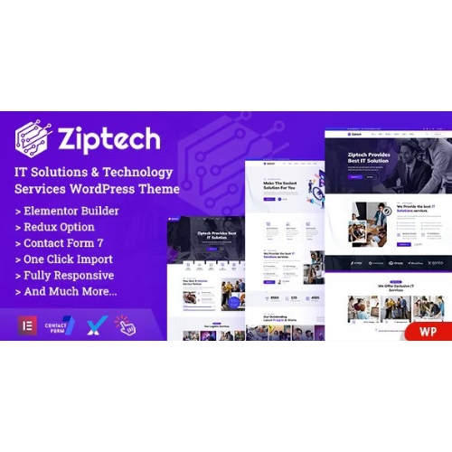 Ziptech - IT Solutions Technology WordPress Theme at $3.49 only - WPSHOP