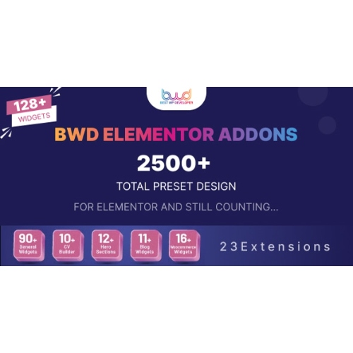 BWD Elementor addons bundle at $3.49 only - WPSHOP