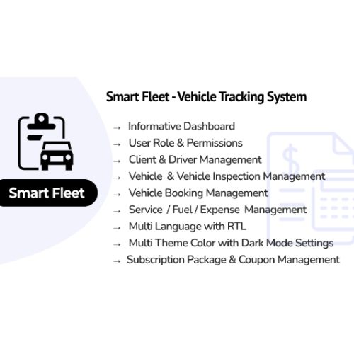 Smart Fleet SaaS - Vehicle Tracking System at $3.49 only - WPSHOP