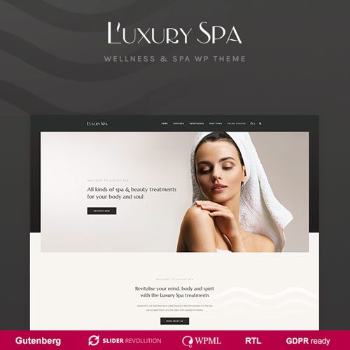 Luxury Spa – Wellness and Beauty WordPress Theme at $3.49 only - WPSHOP