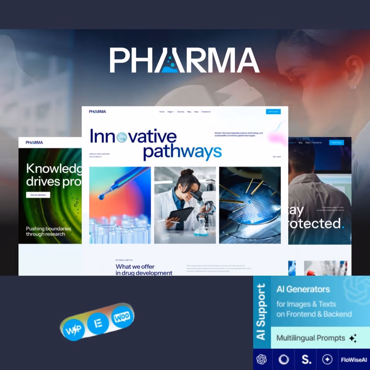 Pharma - Laboratory & Science Research WordPress Theme