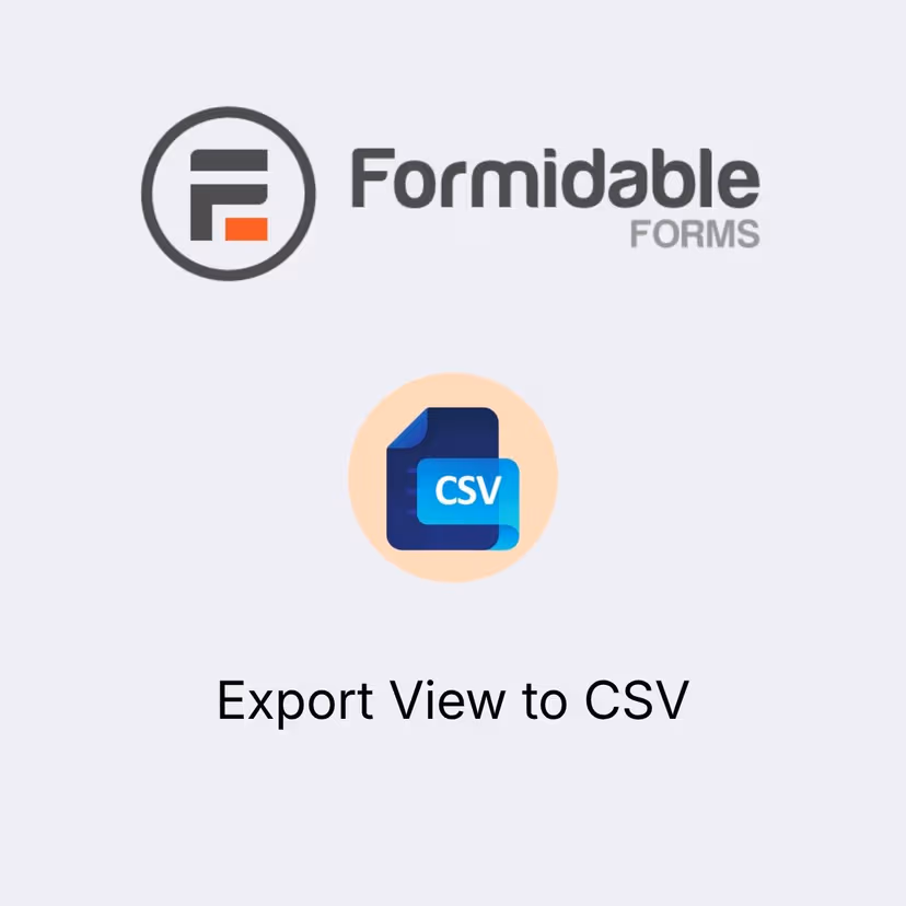 Formidable Forms - Export View to CSV