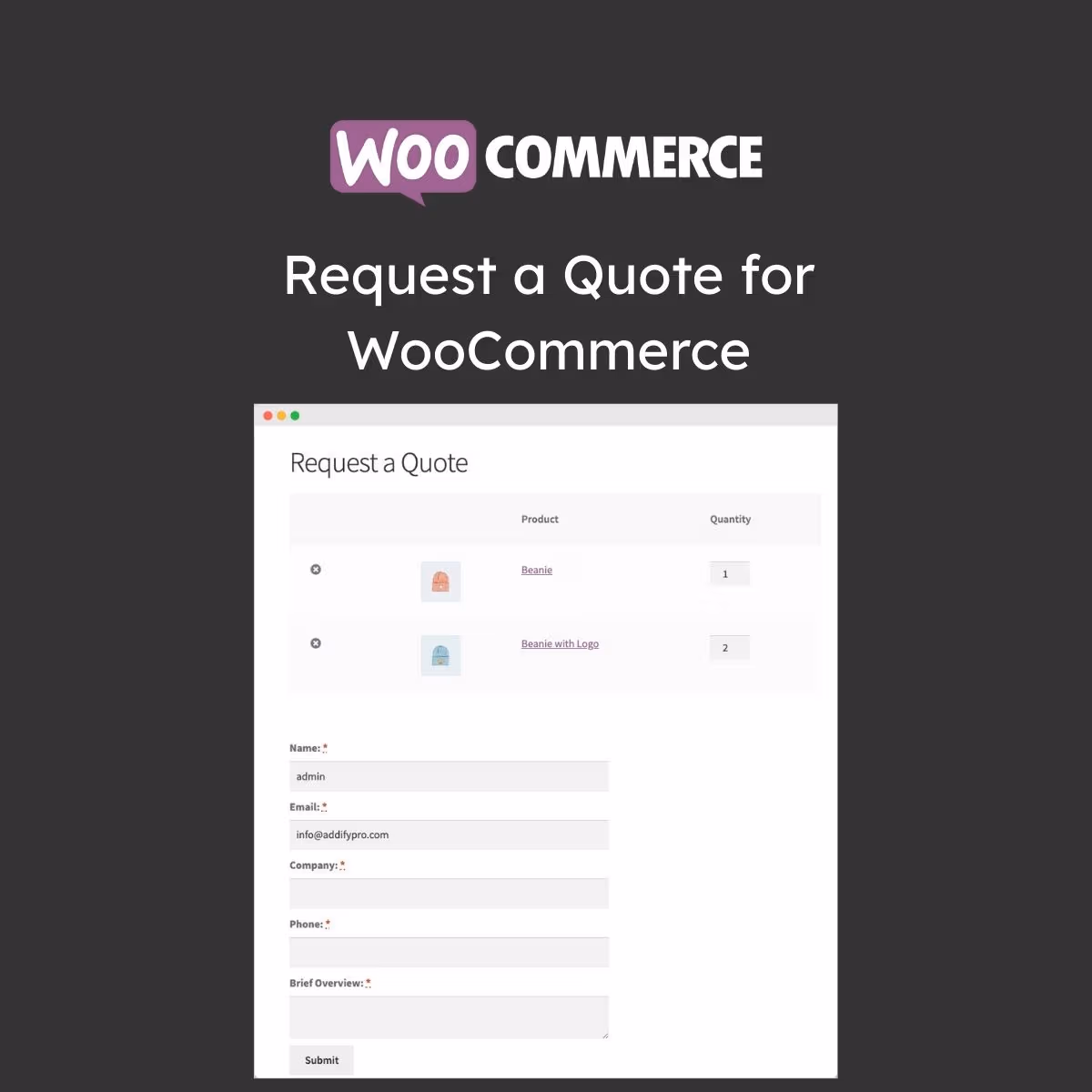 Request a Quote for WooCommerce