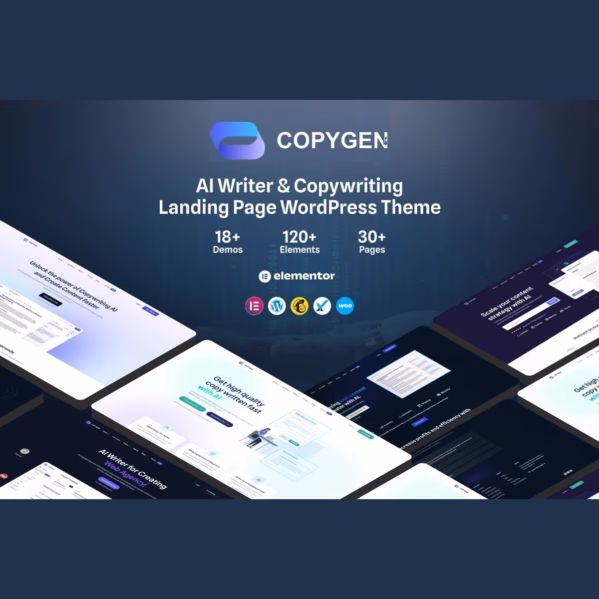 CopyGen - AI Writer & Copywriting Landing Page WordPress Theme