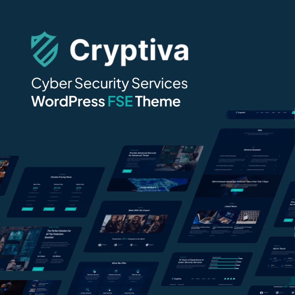 Cryptiva - Cyber Security Services Gutenverse FSE WordPress Block Theme