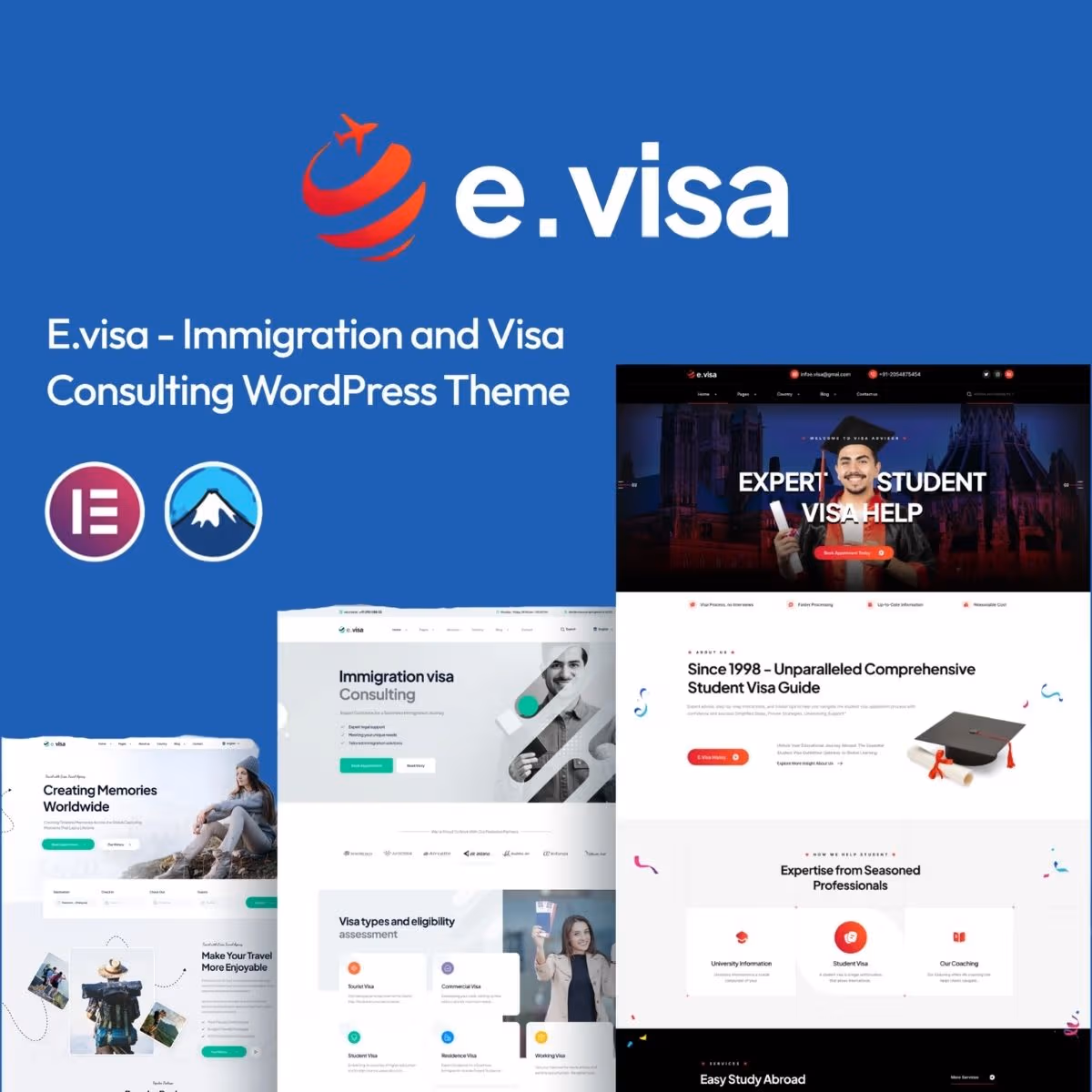Evisa - Immigration and Visa Consulting WordPress Theme