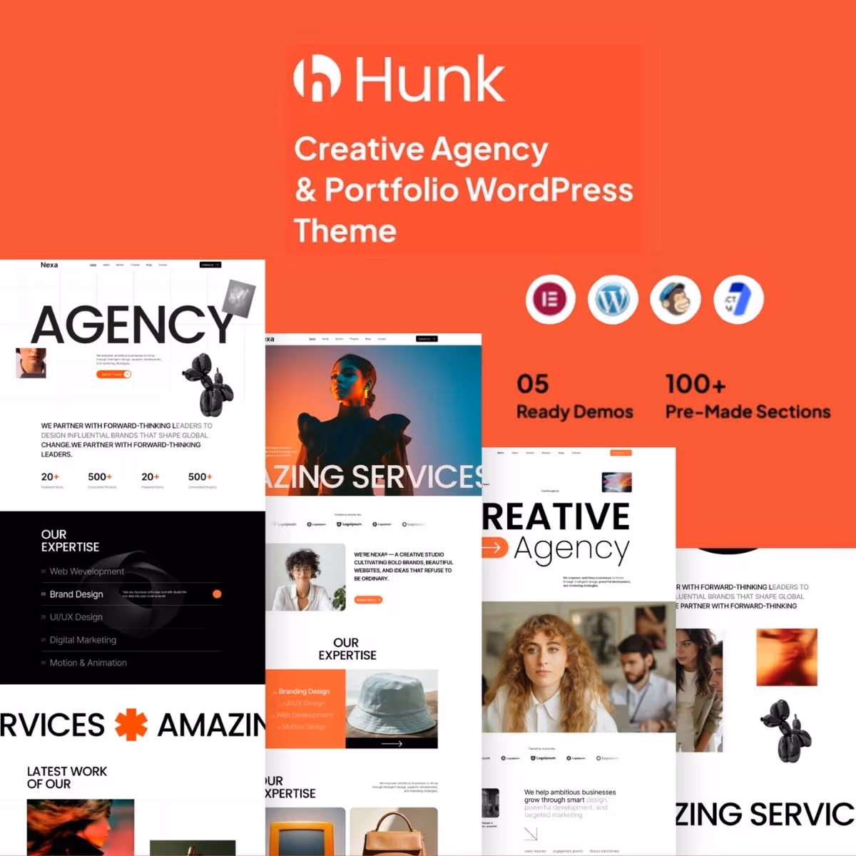 Hunk – Digital Agency & Portfolio WordPress Theme