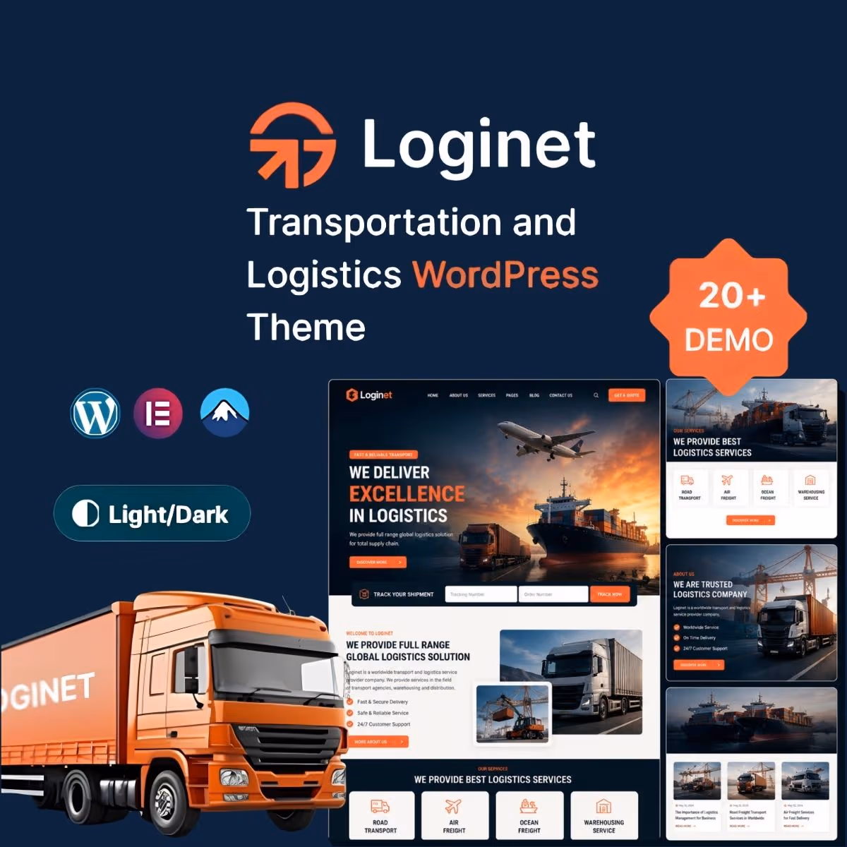 Loginet - Transportation & Logistics WordPress Theme