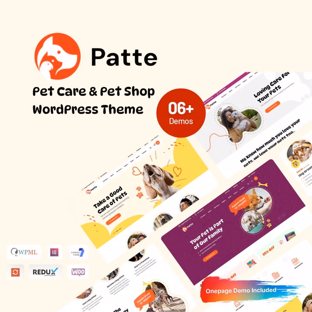 Patte - Pet Care & Pet Shop WordPress Theme