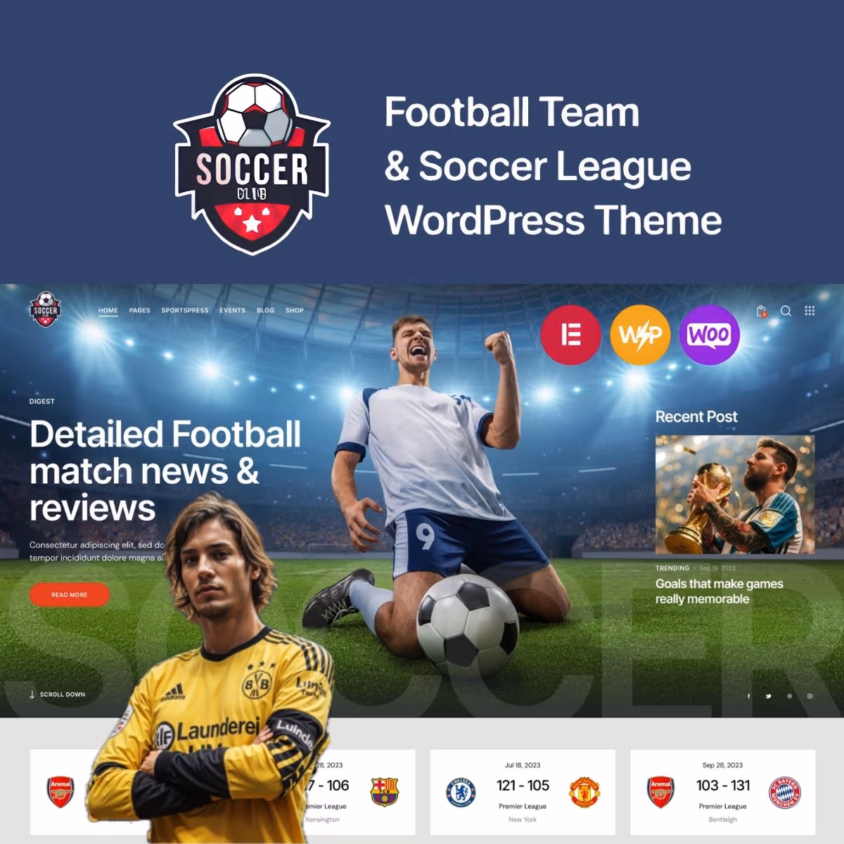 SoccerClub - Football Team & Soccer League WordPress Theme