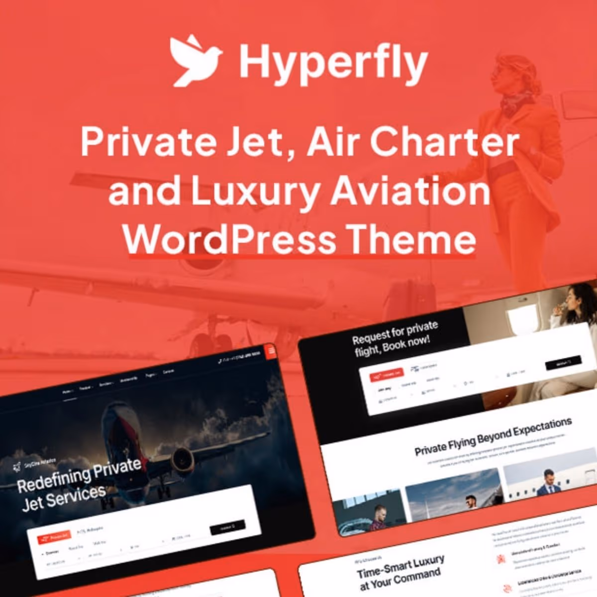 HyperFly - Private Jet Charter & Aviation WordPress Theme